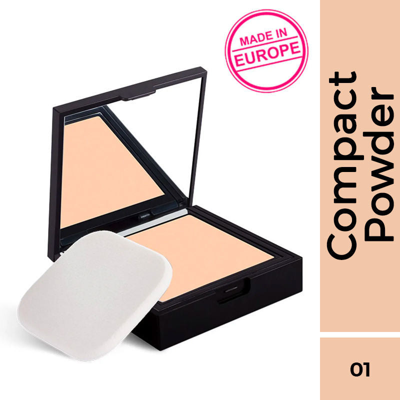 Nykaa SKINgenius Skin Perfecting & Hydrating Matte Powder Compact - Natural Ivory 01|9 gms|MRP 629