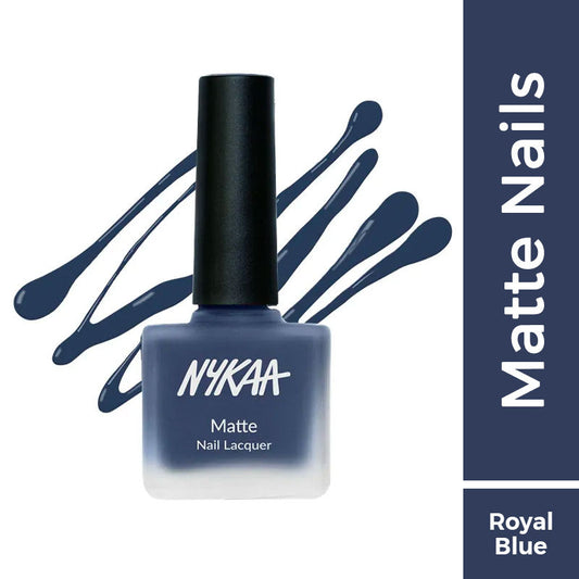 Nykaa Matte Nail Enamel Polish - Blue Jellybean 128|9 ml|MRP 229