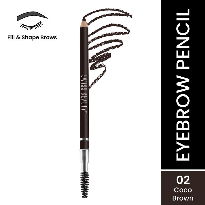 Swiss Beauty Eyebrow Pencil  02 Coco Brown|1.5 gms|MRP 99