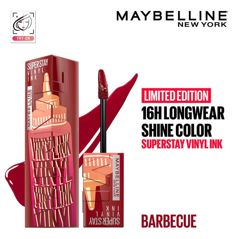 Maybelline Superstay Vinyl Ink Liquid Lipstick � 195 Barbecue|4.2 ml|MRP 849