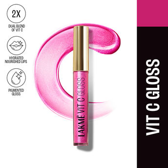 Lakmï¿½ Superglow Vitamin C Lip Gloss ï¿½ Insta Pink|2.5 ml|MRP 350
