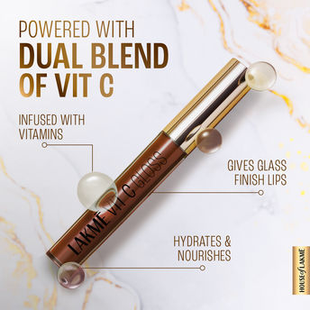 Lakmï¿½ Superglow Vitamin C Lip Gloss ï¿½ Coca Brown|2.5 ml|MRP 350