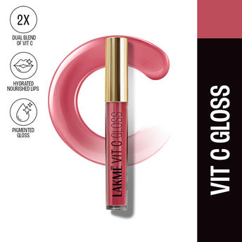 Lakmï¿½ Superglow Vitamin C Lip Gloss ï¿½ Hot Pink|2.5 ml|MRP 350