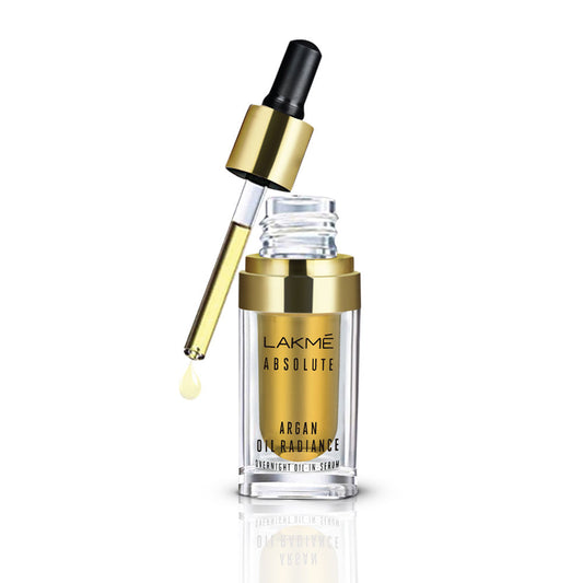 Lakme Absolute Radiance Overnight Oil In Serum with Moroccan Argan Oil|15 ml|MRP 875