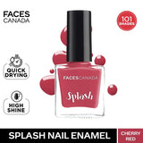 Faces Canada Splash Nail Enamel � 110 Cherry Red|8 ml|MRP 129