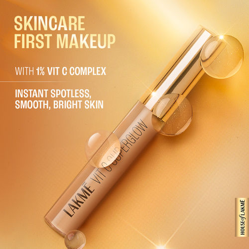 Lakme Superglow Brightening Liquid Concealer with 1% Vitamin C ï¿½ Sand|5.4 ml|MRP 300