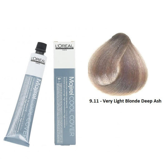 L'Oreal Professionnel Paris Majirel Hair Color 9.11(Very Light Blond Deep Ash)|49.5 gms|MRP 440