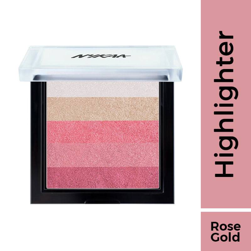 Nykaa Glow Goals! Shimmer Brick Highlighter Palette - Want it All!|7.5 gms|MRP 699