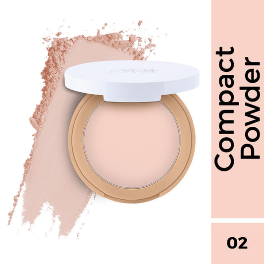 Nykaa All Day Matte 12Hr Oil Control Face Compact Powder With SPF 15 PA ++ - Vanilla 02|8 gms|MRP 269