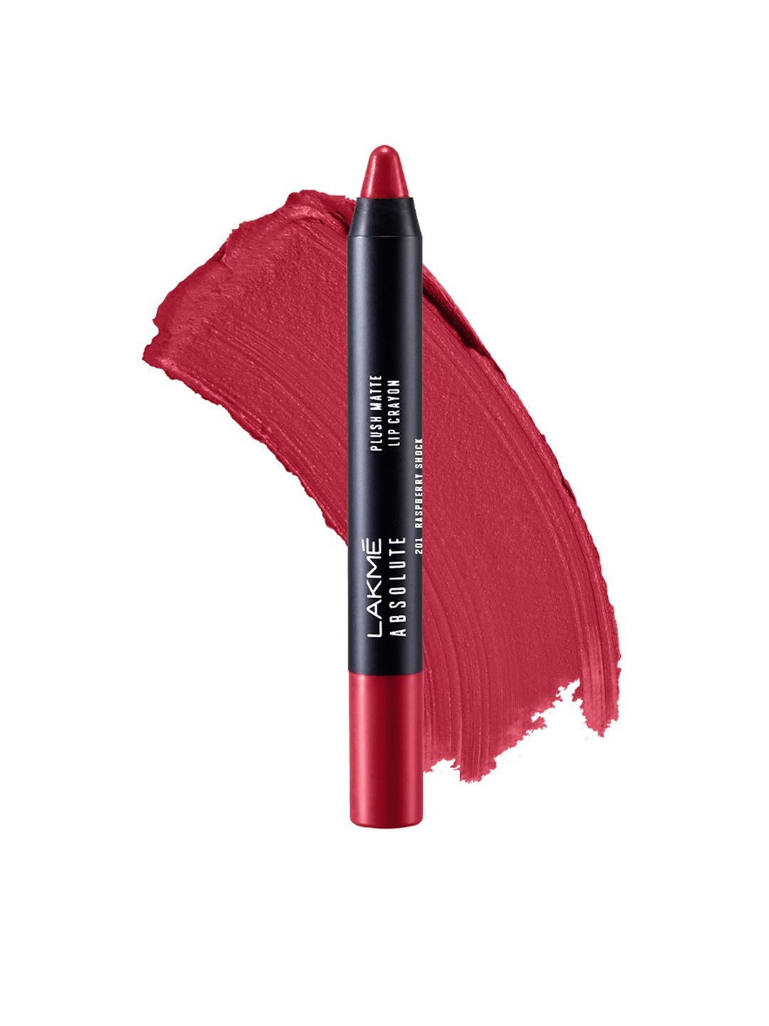 Lakme Absolute Plush Matte Lip Crayon ï¿½ 201 Raspberry Shock|2.8 gms|MRP 849