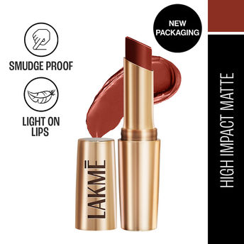 Lakm? 9 To 5 Powerplay Priming Matte Lipstick - MR3 Red Rust|3.6 gms|MRP 650