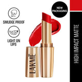 Lakm? 9 To 5 Powerplay Priming Matte Lipstick - MR12  Red Twist|3.6 gms|MRP 650