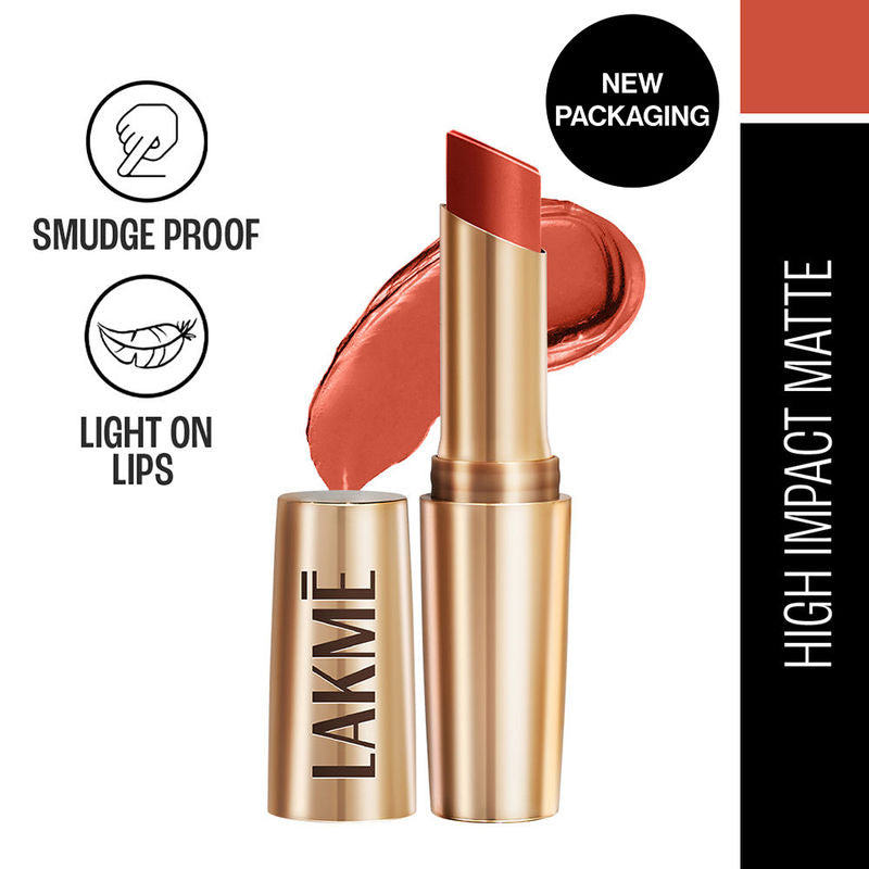 Lakm? 9 To 5 Powerplay Priming Matte Lipstick - Brick Blush|3.6 gms|MRP 650