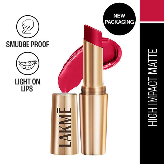 Lakm? 9 To 5 Powerplay Priming Matte Lipstick - MR10 Iconic Red|3.6 gms|MRP 650