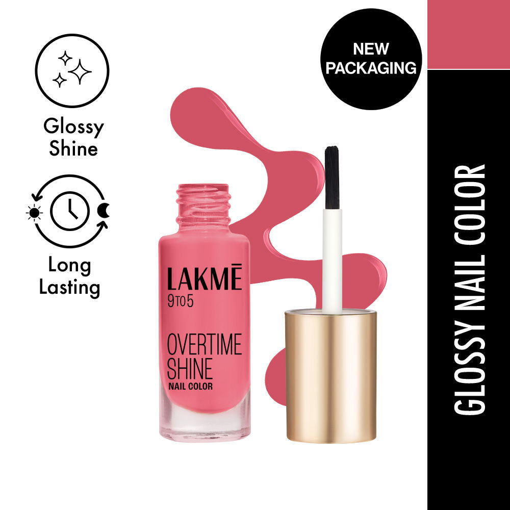Lakm? 9to5 Primer + Gloss Nail Color - Nude Warmth|6 ml|MRP 240