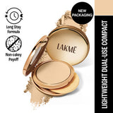 Lakmï¿½ 9to5 Unreal Dual Cover Pressed Powder ï¿½ 10 Ivory|9 gms|MRP 699