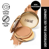 Lakmï¿½ 9to5 Unreal Dual Cover Pressed Powder ï¿½ 16 Sand|9 gms|MRP 699