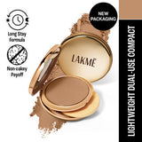 Lakmï¿½ 9to5 Unreal Dual Cover Pressed Powder ï¿½ 34 Almond|9 gms|MRP 699