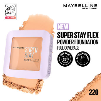 Maybelline Super Stay 30H Flex Powder Foundation � 220|9 gms|MRP 799