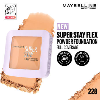 Maybelline Super Stay 30H Flex Powder Foundation � 228|9 gms|MRP 799