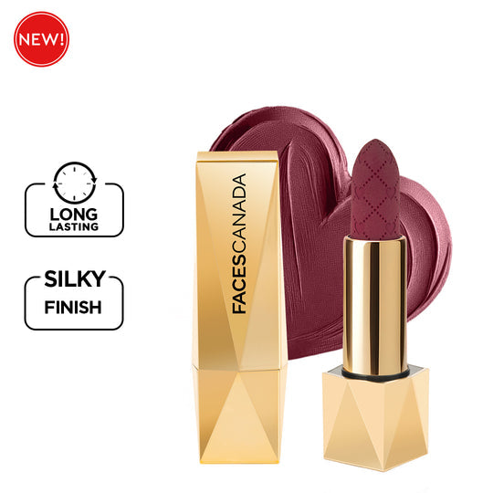 Faces Canada Comfy Silk Obsession Lipstick - Delicate Plum 06|4 gms|MRP 1199