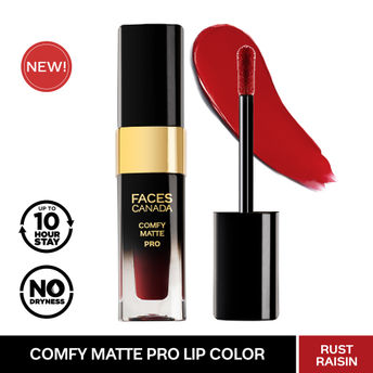 Faces Canada Comfy Matte Pro Liquid Lipstick - Rust Raisin 02|5.5 ml|MRP 699