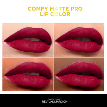 Faces Canada Comfy Matte Pro Liquid Lipstick - Revival Maroon 14|5.5 ml|MRP 699