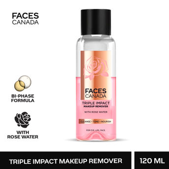 Faces Canada Triple Impact Makeup Remover|120 ml|MRP 499
