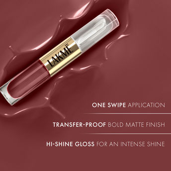 Lakmï¿½ 9to5 Matte to Glass 2-in-1 Liquid Lipstick ï¿½ Tropical Princess|7.6 ml|MRP 699
