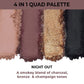 Nykaa Eyes On Me 4 in 1 Quad 01 Eyeshadow Palette - Night Out|5 gms|MRP 375