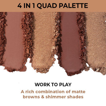 Nykaa Eyes On Me! 4 in 1 Quad Eyeshadow Palette - Work to Play|5 gms|MRP 375