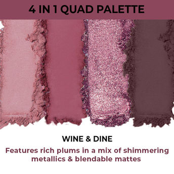 Nykaa Eyes On Me! 4 in 1 Quad Eyeshadow Palette - Wine & Dine|5 gms|MRP 375