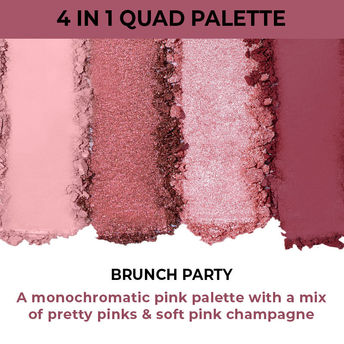 Nykaa Eyes On Me! 4 in 1 Quad Eyeshadow Palette - Brunch Party|5 gms|MRP 375