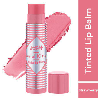 Nykaa Serial Kisser Moisturising Tinted Lip Balm With Shea Butter & Vitamin E - Strawberry|4.8 gms|MRP 199