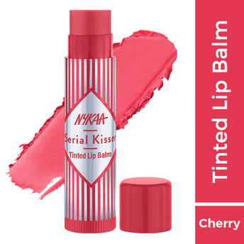 Nykaa Serial Kisser Moisturising Tinted Lip Balm With Shea Butter & Vitamin E - Cherry|4.8 gms|MRP 199