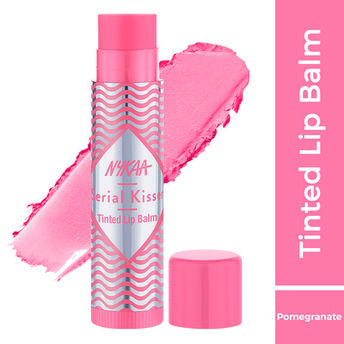 Nykaa Serial Kisser Moisturising Tinted Lip Balm With Shea Butter & Vitamin E - Pomegranate|4.8 gms|MRP 199