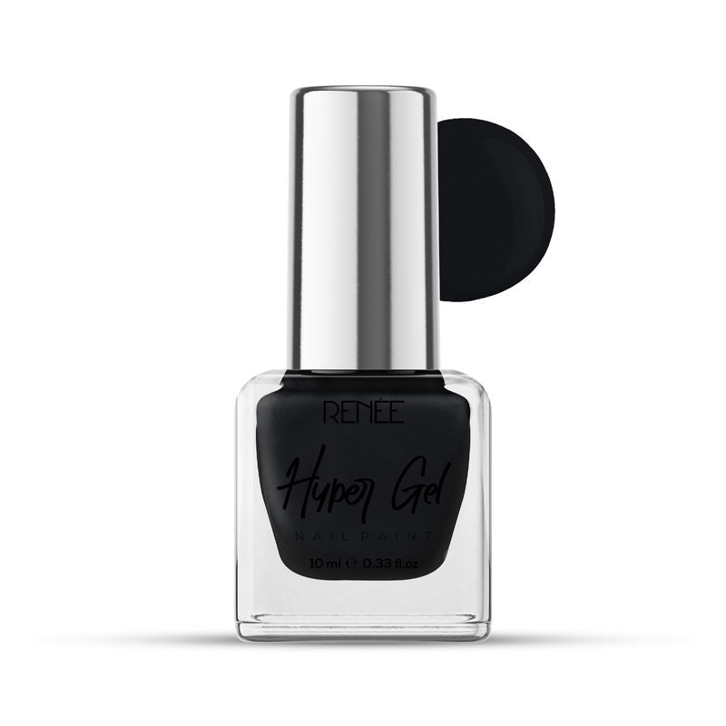 Renee Hyper Gel Nail Paint - Onyx Black|10 ml|MRP 149