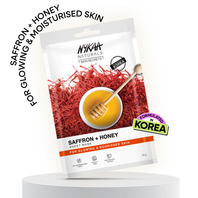 Nykaa Saffron+Honey Sheet Mask |20 ml|MRP 100