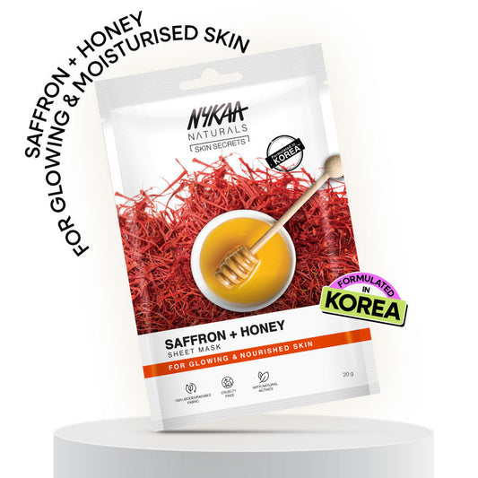 Nykaa Saffron+Honey Sheet Mask |20 ml|MRP 100