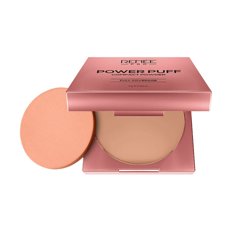 Renee PRO Power Puff Compact Powder - 050 Explore|9 gms|MRP 699