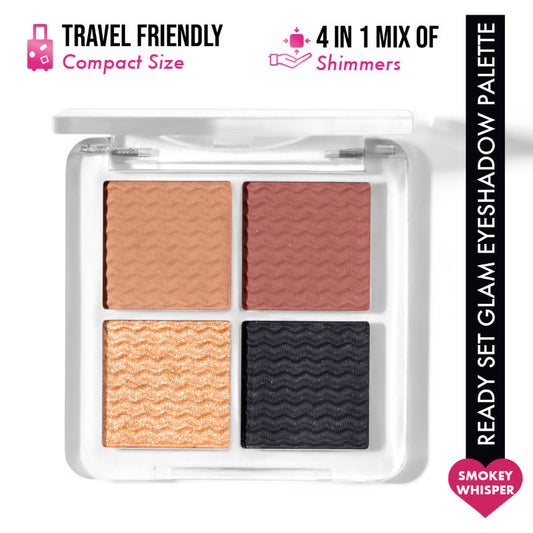 Insight Ready Set Glam Eyeshadow Palette � 01 Smokey Whisper|11 gms|MRP 190