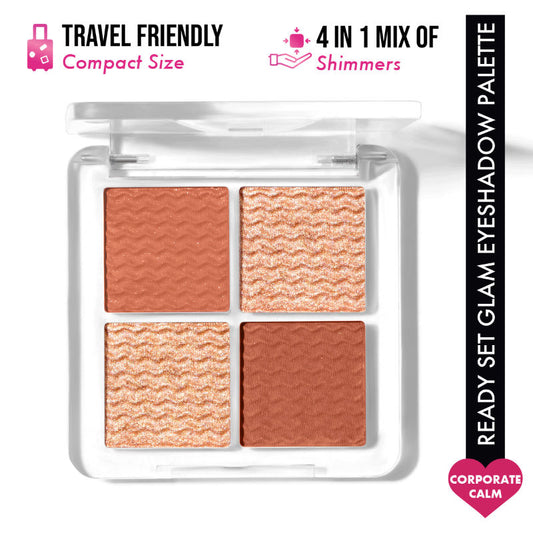 Insight Ready Set Glam Eyeshadow Palette � 04 Corporate Calm|11 gms|MRP 190