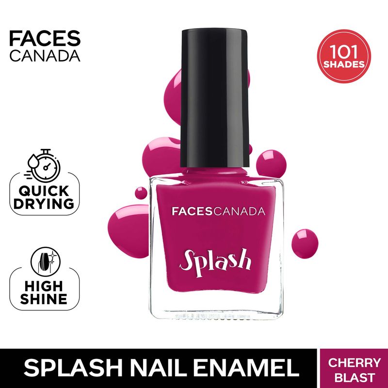 Faces Canada Splash Nail Enamel � 50 Cherry Blast|8 ml|MRP 129