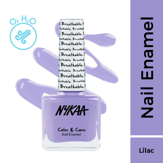 Nykaa Breathable Nail Enamel - Lazy Lilac - 327|9 ml|MRP 229