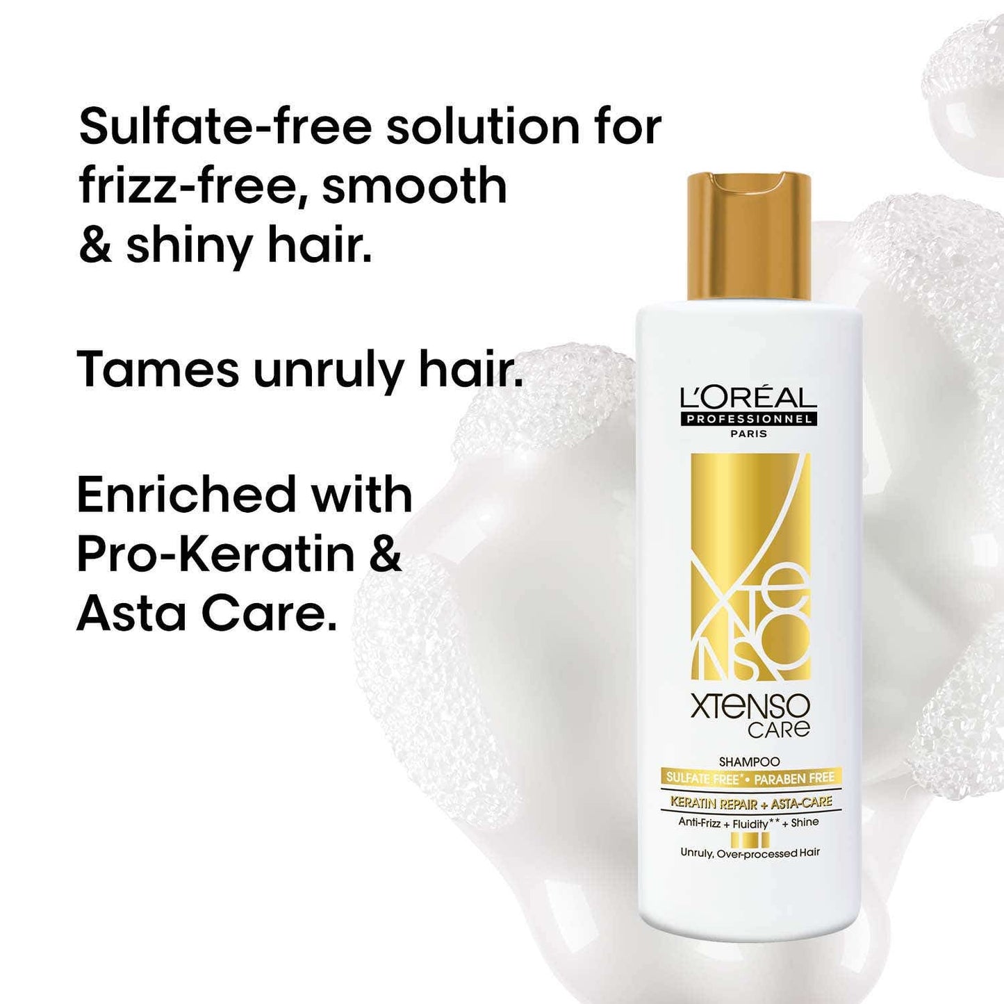 L’Oréal Xtenso Care Sulfate-Free Shampoo 300ml for smooth hair