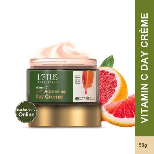 Lotus Botanicals Skin Brightening Day Cream with Vitamin C SPF 25|50 gms|MRP 685