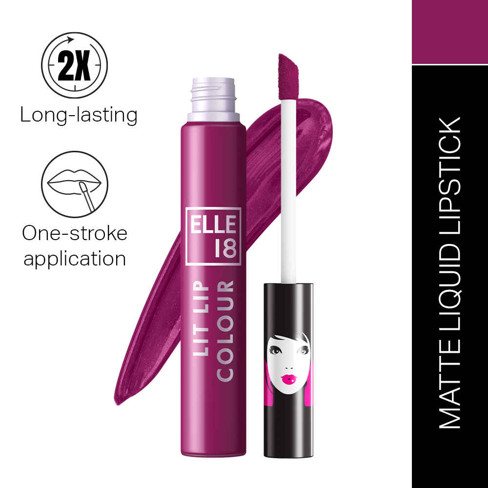 Lakme Elle 18 Liquid Lip Colour ï¿½ Lavender Hues|5.6 ml|MRP 160
