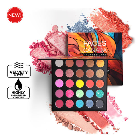 Faces Canada Professional 25-in-1 Eyeshadow Palette � Flamboyant|25 gms|MRP 2199