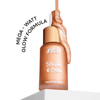 Nykaa Strobe & Glow Liquid Cream Highlighter - Glazed Bronze|20 ml|MRP 725