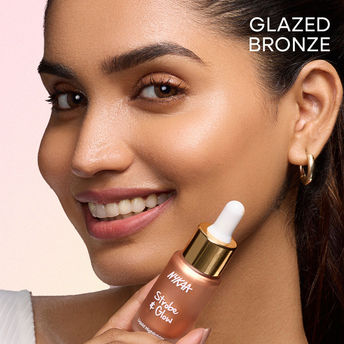 Nykaa Strobe & Glow Liquid Cream Highlighter - Glazed Bronze|20 ml|MRP 725
